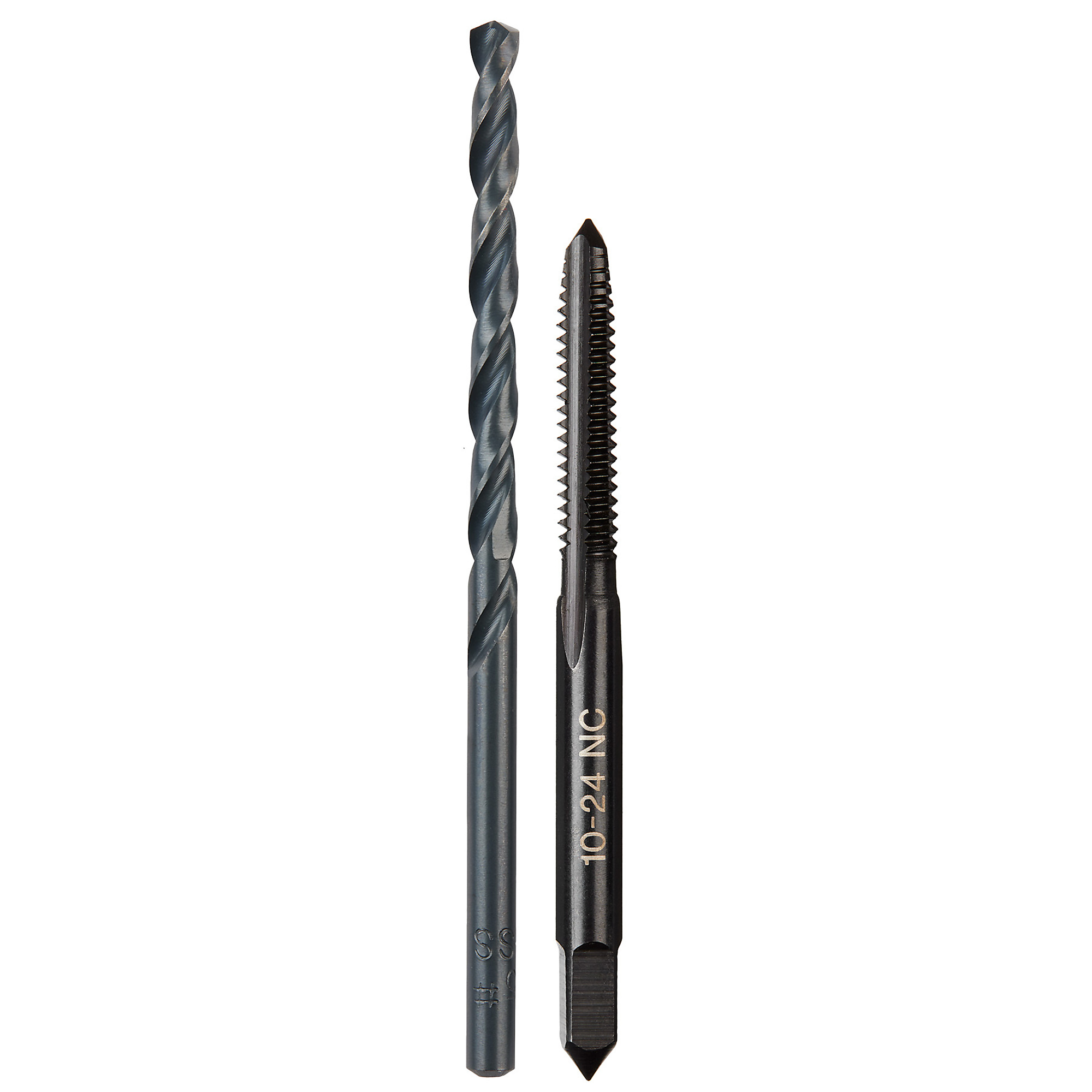 Milwaukee 10-24 NC Straight Flute Plug Tap & #25 Drill Bit, Model# 49-57-5525